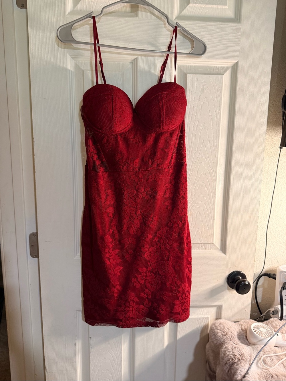Charlotte Russe Dress Womens M Red Lace Bustier Y2k Whimsigoth Mall Mini Vintage